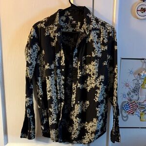 H&M Black Floral Men's Button Down Shirt